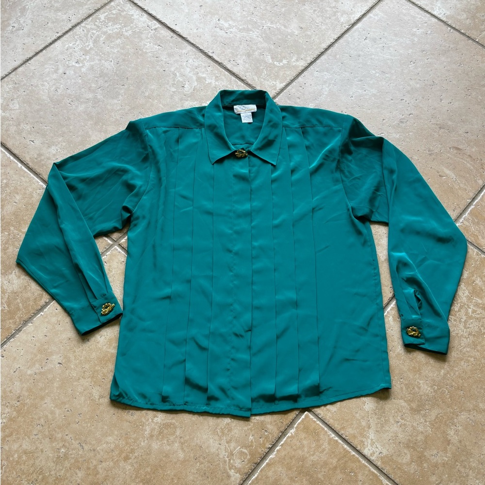 Vintage Koret Teal Blouse